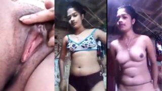 An 18-year-old girl records her nude MMS for her lover