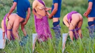 Aunty fucks like a whore with her nephew in outdoor xxx MMS