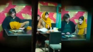 Girl fucks secretly in a restaurant in Pakistani xxx MMS