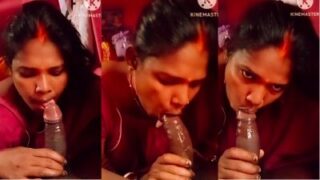 Village lady gives a desi blowjob to her horny Jija – Part 2