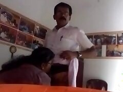 Mature coworkers indulge in oral sex with an old man