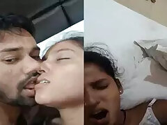 Cute Desi Indian gives a blowjob and fucks for the first time