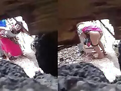 Desi lover standing outdoors sex hidden camera