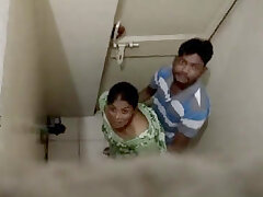 Desi couple gets caught fucking in the bathroom