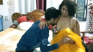 Hot model shooting video in hotel