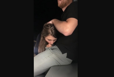 Voyeur Couple Recording BJ and Swallowing Outside in a Walking Path