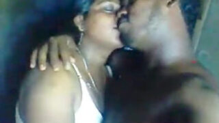 Village aunty enjoying with young lover