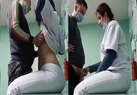 Horny Nurse Fucked by Patients in Clinic