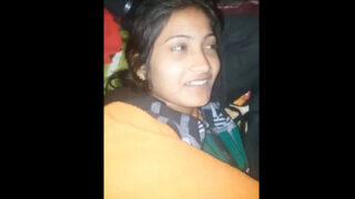 Cute College Girl Getting Cosy under the Blanket with Jaat Bf