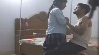 Cute Girl Enjoying with Teacher After Class