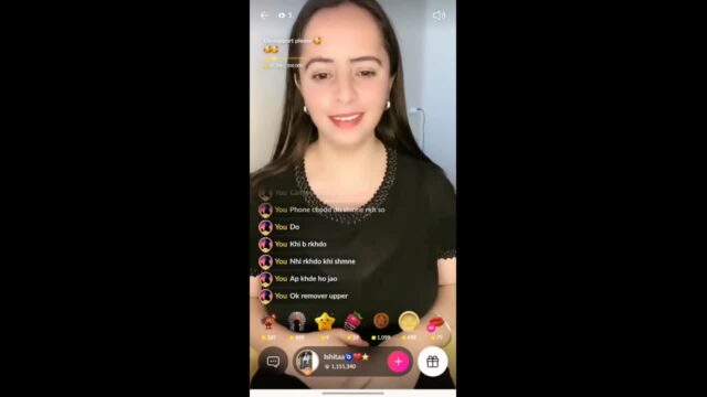 Ishitaa Showing Big Boobs on 121 Tango Live with Face