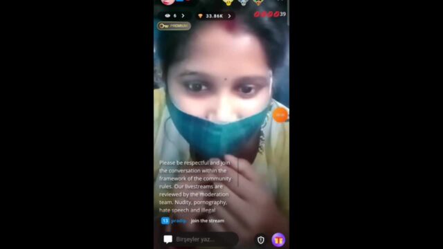 Hot Bhabi Showing Boobs & Ass and Fingering Pussy on PREMIUM Live live sex video