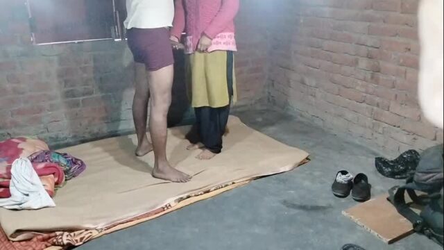 Village couple enjoying standing fucking session for a change enjoying sex video