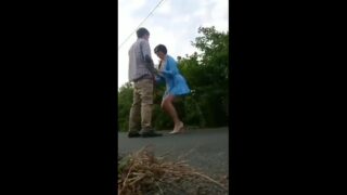 Outdoor fucking on road