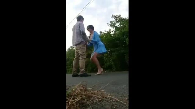 Outdoor fucking on road