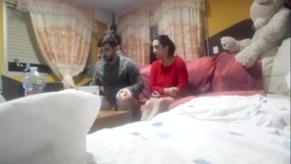 Newly married Kashmir aunty having romance with hubby