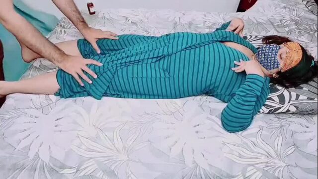 Full dick penetration while squeezing her melons hard and rough