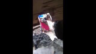 Desi lover secretly captured during outdoor fucking