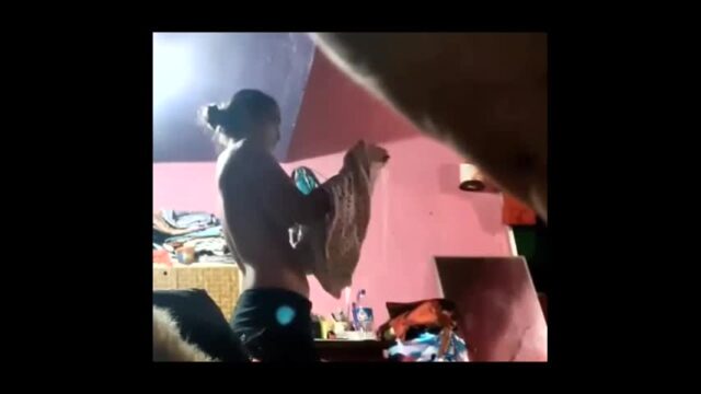 Desi Hidden Cam Sis changing dress and Bro walks in and FK Part 5