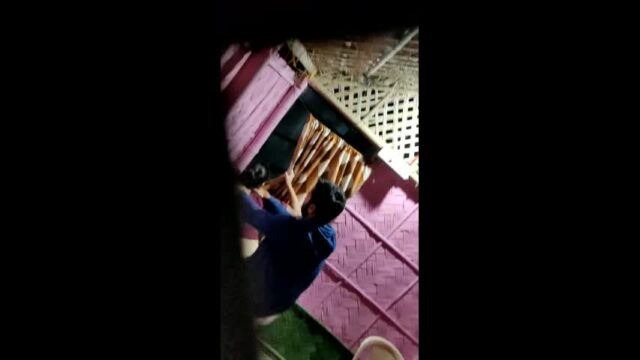 Couple fucking hard in doggy secretly captured by neighbor couple sex video