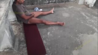 Bengali Boudi Fucked at Roof – Indian Outdoor Sex in Hindi