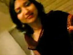 A stunning babe in a sari gives an intense blowjob