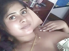 Mallu married aunty in nighty stripping for bf selfie