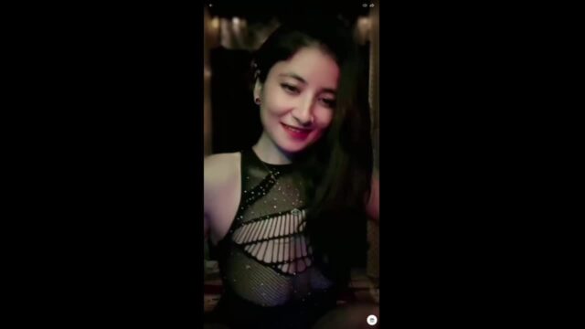 Sexy Girl Teasing & Dancing in Net Dress with Glimpse of Pussy on Tango with FACE