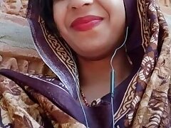 Video Call with a Busty Girl in Action