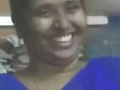 Tamil Auntie in a Blue Balloon