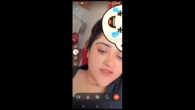 Snapchat queen disha pressing her big boobs in Snapchat call