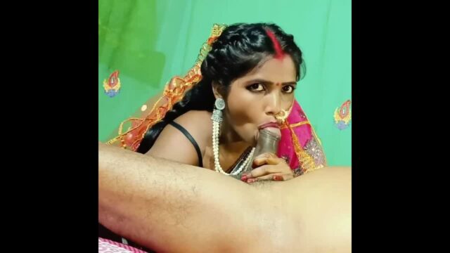 Sexy Village Wife Role Play First Night Sex Blowjob with Husband