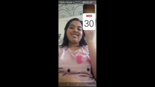 Cute gf shy to show her boobs in vc but her bf insist to do