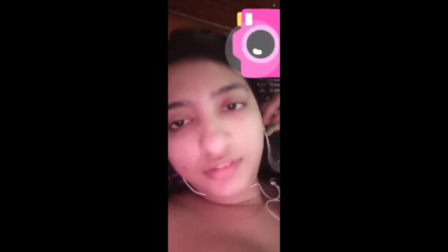 Newly married wife fingering pussy with lover on video call lover sex video