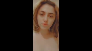 Brown hair girl cute boobs showing selfie