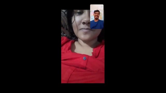 Big boobs showing GF on video call pleases lover