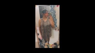 Sexy chubby gf enjoying with pressing her boobs in vc