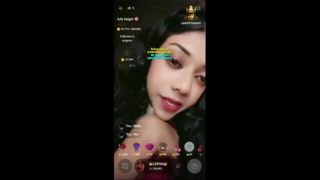 Cute Leena Boobs Out on 121 Live With Face cute sex video