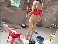 Desi village boudi after pee