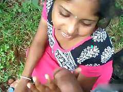 Sexy girl Gives pov blowjob outdoor