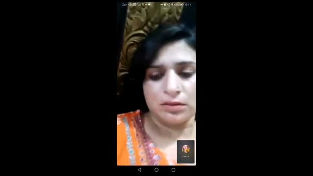 Desi lady showing a single big boob on video call