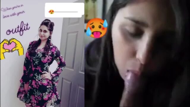 Cheating desi wife giving blowjob giving sex video