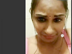 Tamil Girl webcam show her pussy Video Call