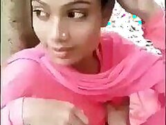 Bangla college girl shows off her big boobs