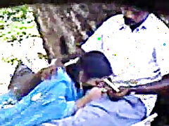 Tamil uncle forces beautiful girl to suck on him in the park