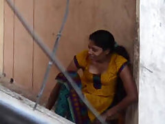 Sexy neighbor hostel girls being naughty in open HQ