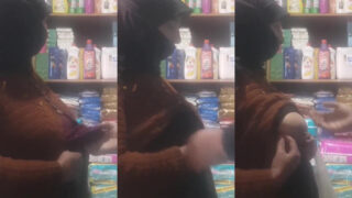 Desi aunty gets boobs fondled by shopkeeper