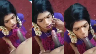 South Indian cross dresser cock sucking mms
