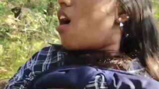 Erotic video of a big boobed hottie fucked in a the open