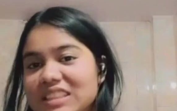 Chubby boobs girlfriend showing hairy pussy to lover